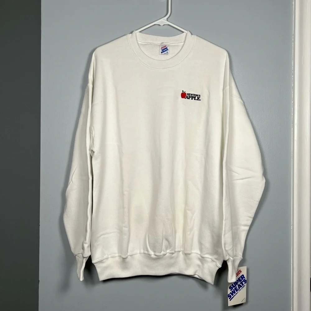 DEADSTOCK Vintage ‘80s Sweatshirt Pull over Jerzees Newton’s Apple - Picture 1 of 7